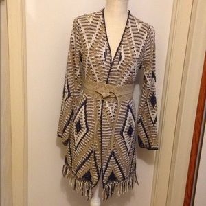 Style & Co.  Aztek design   long cardigan NWT